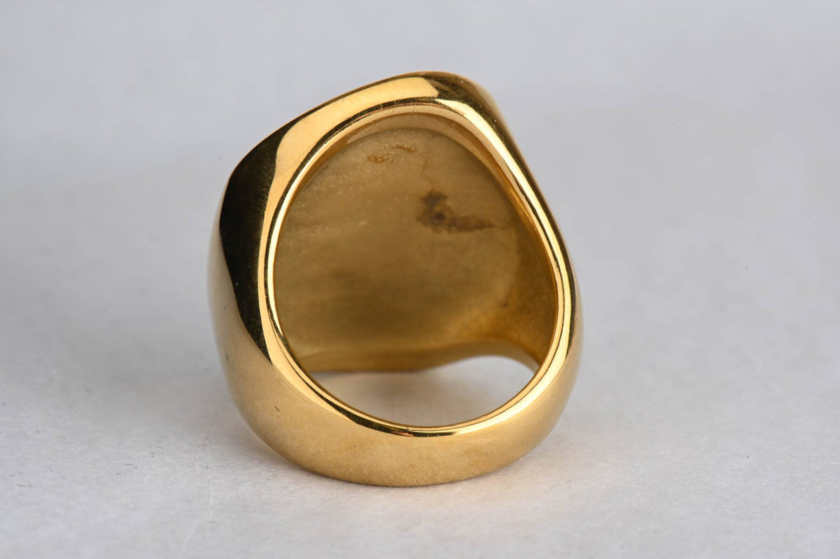 Pebble Shape Gold Mother-of-pearl Ring